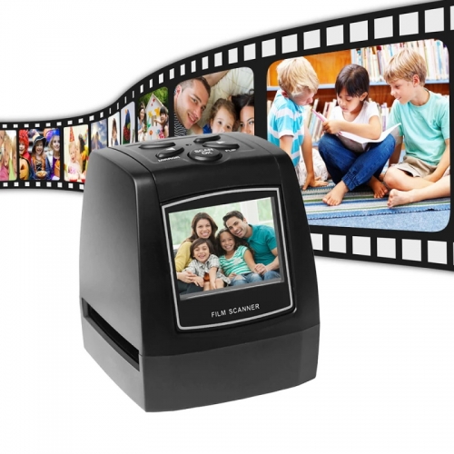 Scanner de film négatif 35/135mm, convertisseur de film coulissant, visionneuse d'images numériques avec logiciel d'édition LCD intégré de 3.5 pouces