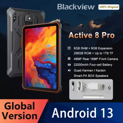 Blackview Active 8 Pro Robuster Tablet-PC 16GB + 256GB 10,36 Zoll 2,4K-Display 22000 mAh