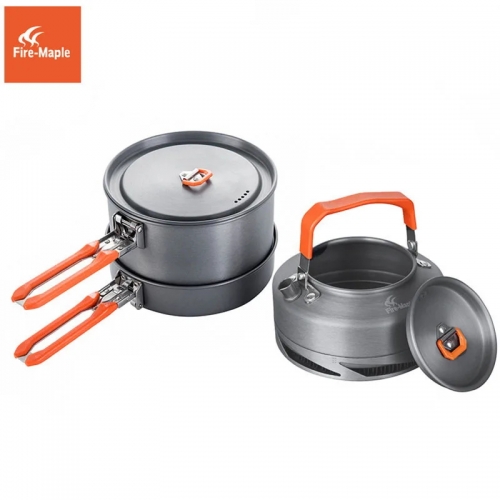 Fire Maple Camping Cookware Hiking Cooking Picnic Set Heat Exchanger Pot Kettle Kitchen Utensils Outdoor Tableware