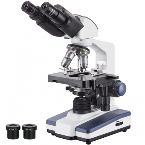 Microscope composé binoculaire de laboratoire LED 40X-2500X avec scène 3D