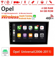 8 pouces Android 13.0 4G LTE Autoradio / Multimédia 4 Go de RAM 64 Go de RAM pour Opel Universel(2006-2011)