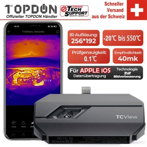 TOPDON TC002 Outil de mesure de température d'imageur thermique portable Für APPLE iPhone iOS