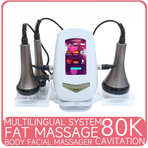 Neue 3 in 1 80K Lipo Kavitation Abnehmen Maschine Ultraschall Körper Gestaltung Massage Ausrüstung RF Gesichts Haut Verschärfung Hebe