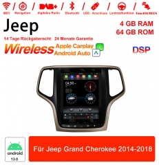 9.7 pouces Android 13.0 Autoradio / Multimédia 4 Go de RAM 64 Go ROM pour Jeep Grand Cherokee 2014-2018 Carplay intégré / Android Auto