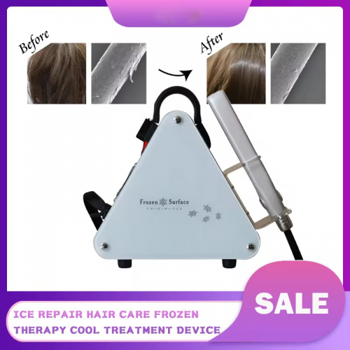 Hair straightening care machine ice cold cryotherapy flat iron ice repair hair care frozen therapy cool treatment device