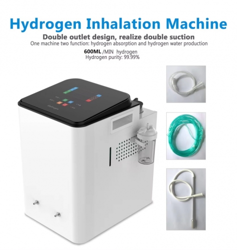 Hydroge generator inhalation machine with 600 ml/min purity h2 low noise hydroge water purifier ionizer spe/pem