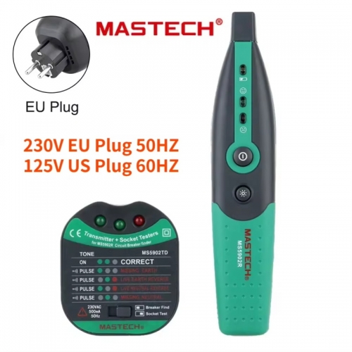 Mastech MS5902 détecteur de disjoncteur automatique spécifications du testeur de prises de fusible avec testeur de circuit de lampe de poche