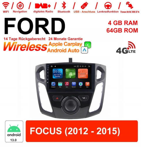 9 pouces Android 13.0 Autoradio / Multimédia 4Go de RAM 64Go de RAM pour Ford FOCUS (2012-2015)