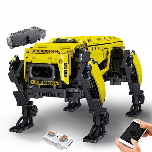 Robot technique le rc motorisé boston dynamique gros chiens modèle alphadog blocs de construction briques jouets pour enfants cadeaux de noël