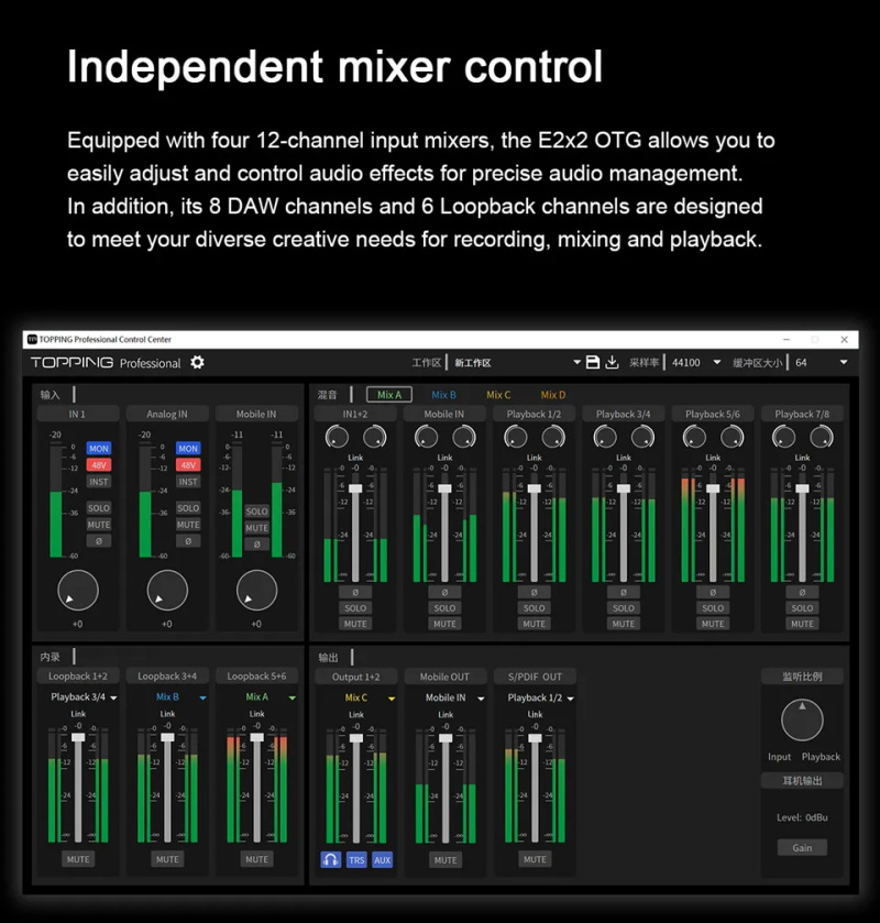 Interface audio professionnelle