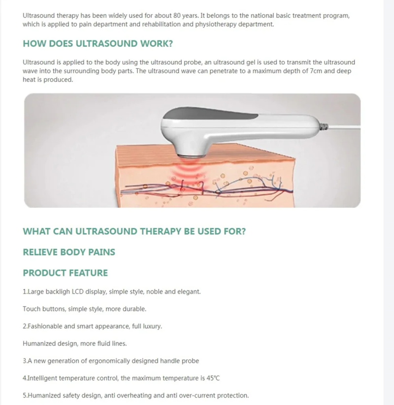 Ultrasound therapy device