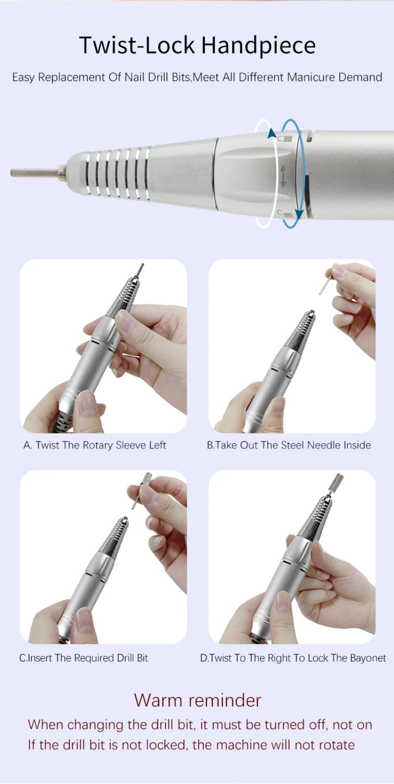 Perceuse à ongles électrique