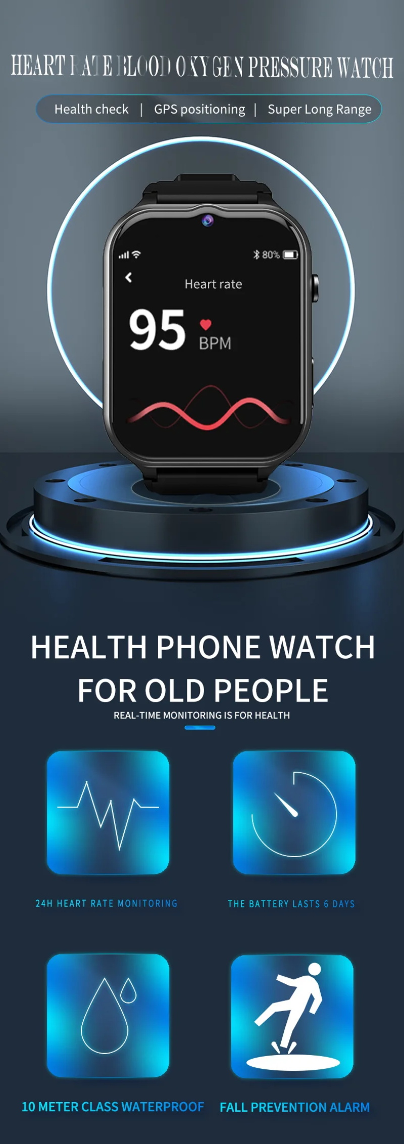 Elderly Smartwatch for seniors