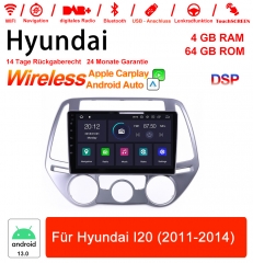 9 Zoll Android 13.0 Autoradio / Multimedia 4GB RAM 64GB ROM Für Hyundai i20 2011-2014 Built-in carplay/android auto