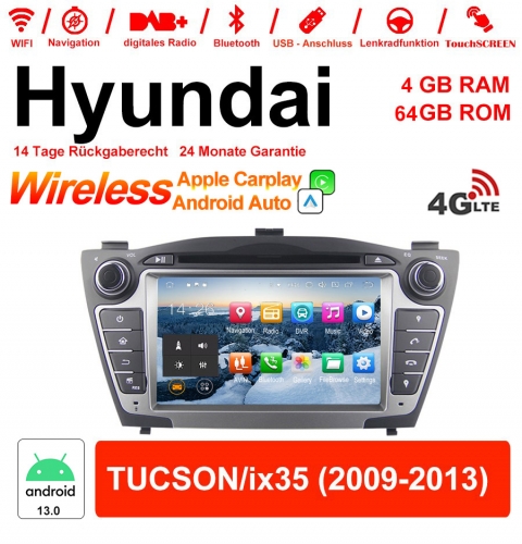 7 pouces Android 13.0 Autoradio / multimédia 4Go de RAM 64Go de ROM pour Hyundai TUCSON / ix35 avec NAVI Bluetooth USB Carplay / Android Auto intégré