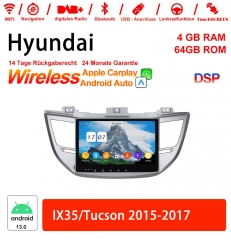 10,1 pouces Android 13.0 autoradio / multimédia 4GB RAM 64GB ROM pour Hyundai IX35/Tucson 2015-2017 intégré Carplay / Android Auto