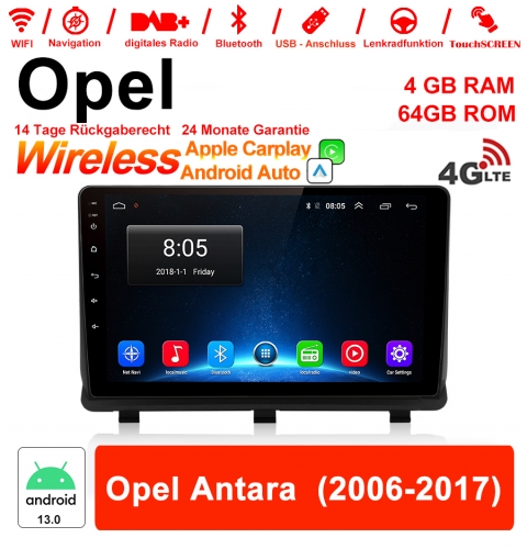 9 Zoll Android 13.0 Autoradio / Multimedia 4GB RAM 64GB ROM Für Opel Antara 2006-2017 Mit DSP Built-in Carplay Android Auto