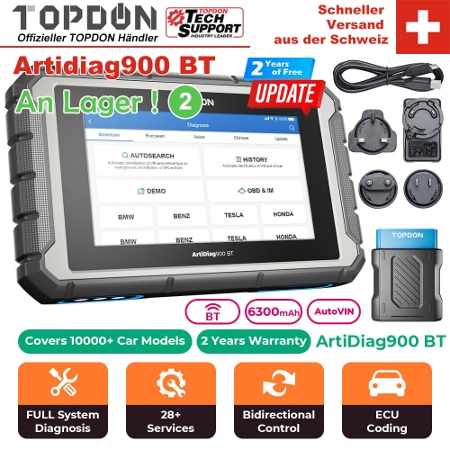 2024 Latest TOPDON AD900BT Bidirectional All System Car OBD2 Scanner Diagnostic Tool