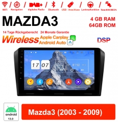 9 pouces Android 13.0 Autoradio / Multimédia 4Go de RAM 64Go de RAM pour MAZDA3