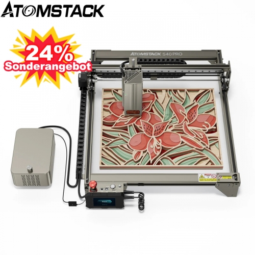 ATOMSTACK S40 PRO Machine de gravure laser 48w/24w Commutation de puissance laser 210W Graveur laser et découpe laser