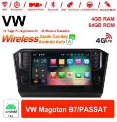 9 pouces androïde 13.0 Autoradio / multimédia 4GB RAM 64GB ROM pour VW Magotan B7 Carplay/Android Auto intégré