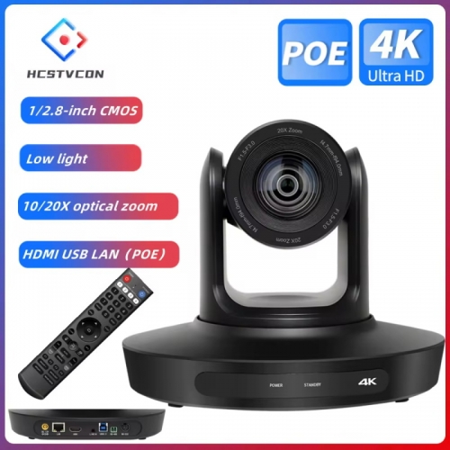 4k 10/20x Conference Ptz Camera LAN Poe USB 3.0 HDMI for Church Live Streaming Business Meeting Broadcast Youtube