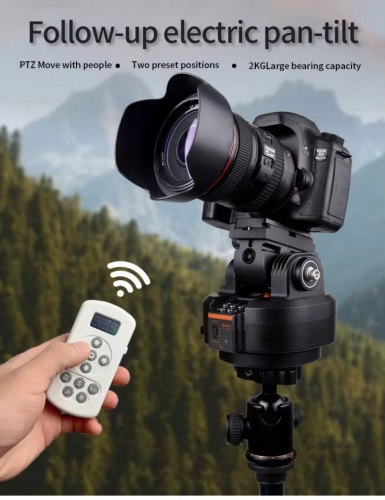 Motorized panorama tripod head ai face tracking 2kg bearing mobile camera live remote controlled