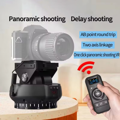 Rotation Panorama Remote Control Pan Tilt Motorized Tripod Electric Head for Phones Cameras