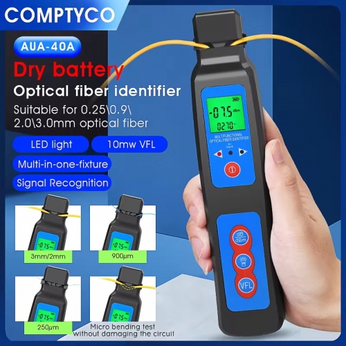 Comptyco AUA-40A/40d aktive optische faser kennung faser kabel tester detektor mit 10mw visuelle fehler ortung