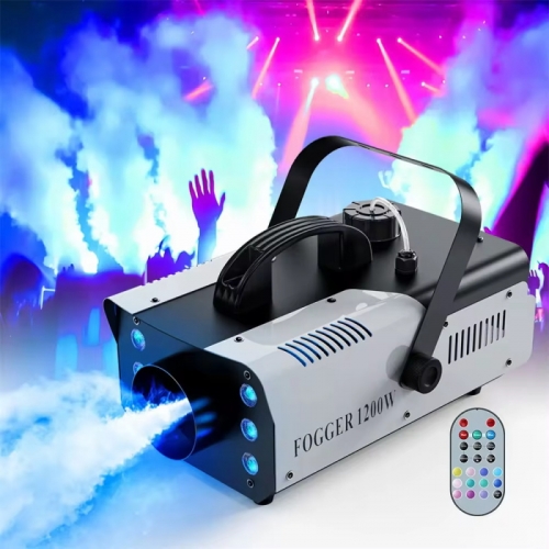 1200W Fog Machine Dj Mixer Fog Machine For Wedding Laser Disco 6 LED Lighting Dmx Lights Controller