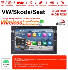 7 Zoll Android 13.0 Autoradio/Multimedia 4GB RAM 64GB ROM Für VW Golf Bora Passat Mk5 Golf Polo Jetta Seat Peugeot 307 Built-in Carplay / Android Auto