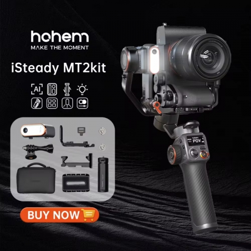 Hohem mt2 kit für spiegellose kamera action camre smartphone, stabilisator für sony/nikon/canon steht für fotografische geräte