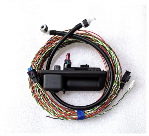 High Line Rear View Camera with guide line + wiring harness + pipe for A3 8Y Octavia MK4