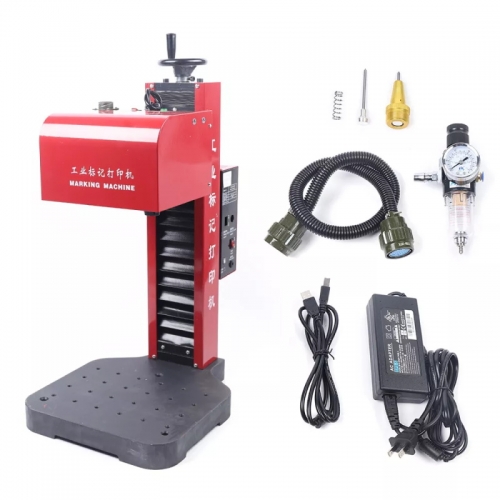 Industrial Pneumatic Dot Peen Marking Machine for Engraving Logo Tags on Metal Plates