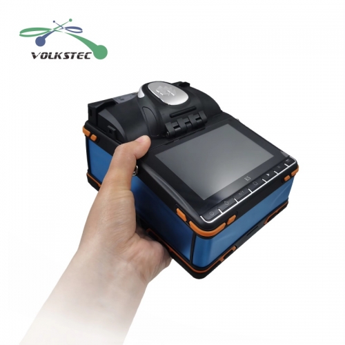 Fiber Optic Fusion Splicer T7 6 Motors Optical Core Splicing Machine With VFL OPM Tool Kits Touch Screen