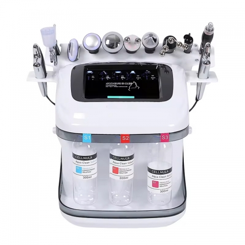 Machine faciale 11 en 1 Derma brasion H2O2 Aqua Peeling Lift peau bulle crème hydratante machine à oxygène