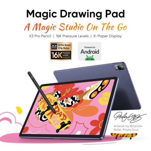 XPPen Magic Drawing Pad 12.2 Zoll Tablet Android 8GB/256GB 8000mAh mit X3 Pro Pencil (16K Druck/kein Aufladen) Grafiktablett