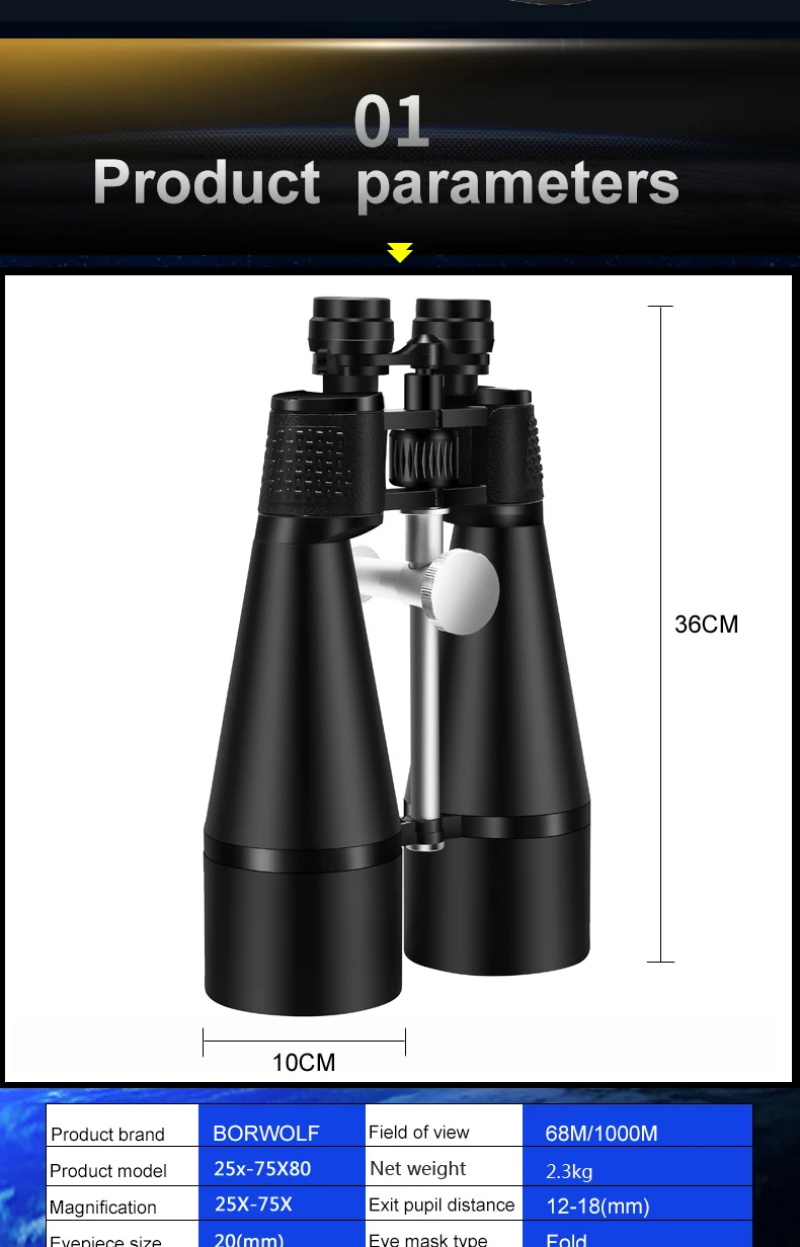 Borwolf, binoculars