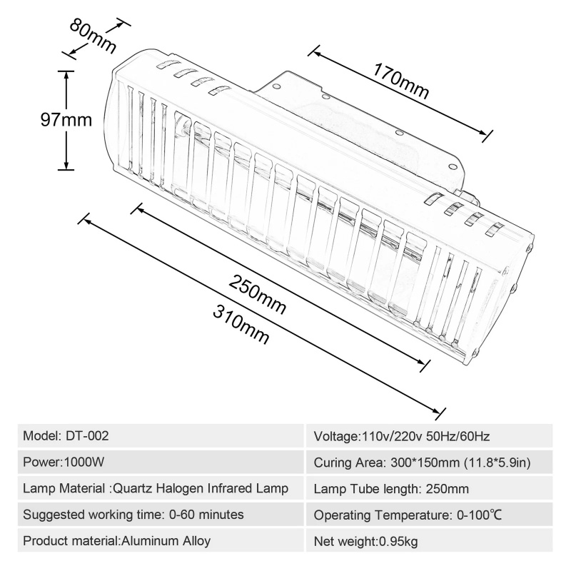 infrared drying lamp