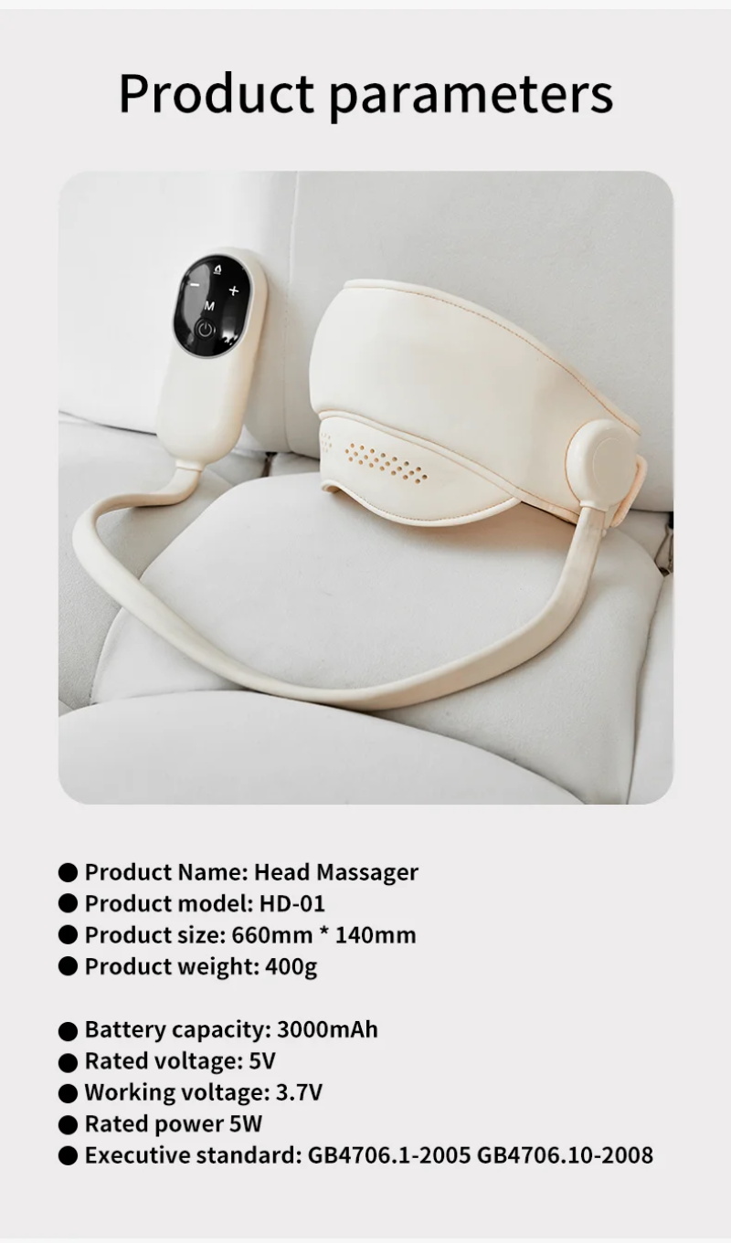 Air pressure head massage device