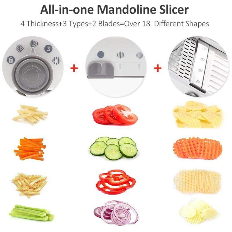 18 types de coupe-mandoline réglable