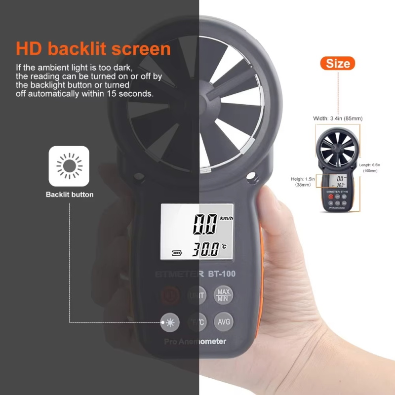 Handheld digital anemometer