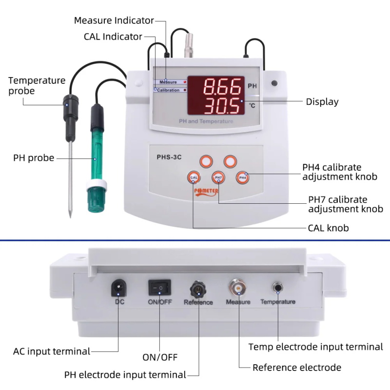 Desktop automatic calibration acid meter