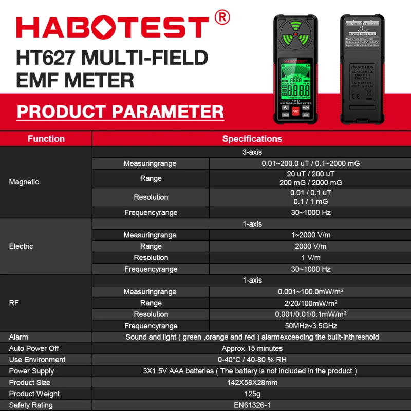 elektro magnetischer felds trah lungs detektor