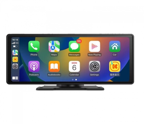 10.26 Inch Wireless Carplay Touch Screen with 4K Dash Cam Portable Carplay and Car Stereo/GPS Navigation