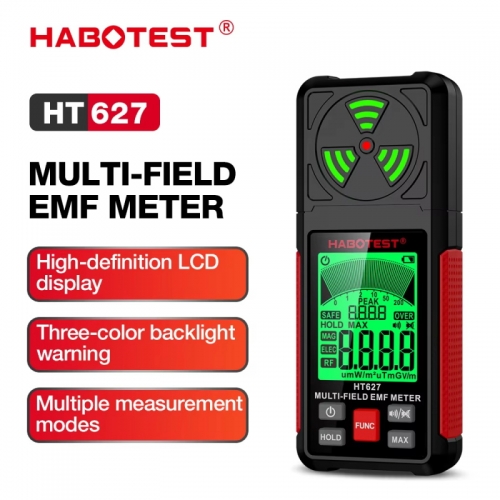 Emf meter professional electro magnetic field radiation detector portable high frequency warning measuring device