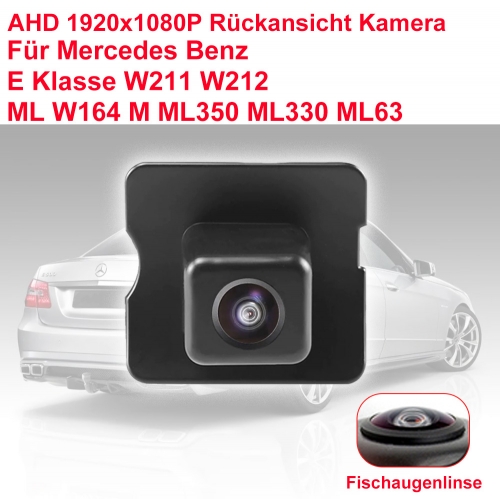 AHD 1920*1080P Fisheye lentille voiture caméra de recul pour Mercedes Benz classe E W211 W212 ML W164 M ML350 ML330 ML63