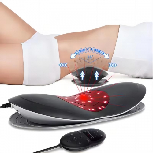 Electric lumbar traction device intelligent waist-back massage device with heat to relieve the lumbar spine and sciatica pain