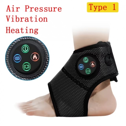 Intelligent electric ankle massager pressotherapy air pressure footrest heating vibration physiotherapy pain relief