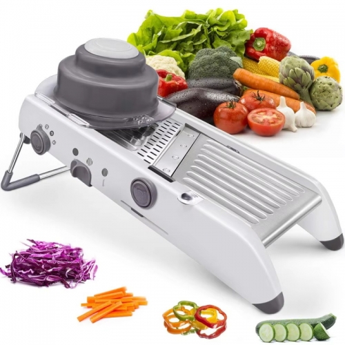 18 types adjustable mandoline cutter stainless steel vegetable julienner grater onion potato cutter